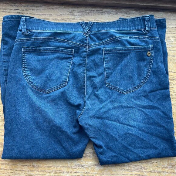 Democracy Ab Technology Stretch Straight Leg Slimming Tummy Control Jeans Sz 14 - Picture 3 of 11